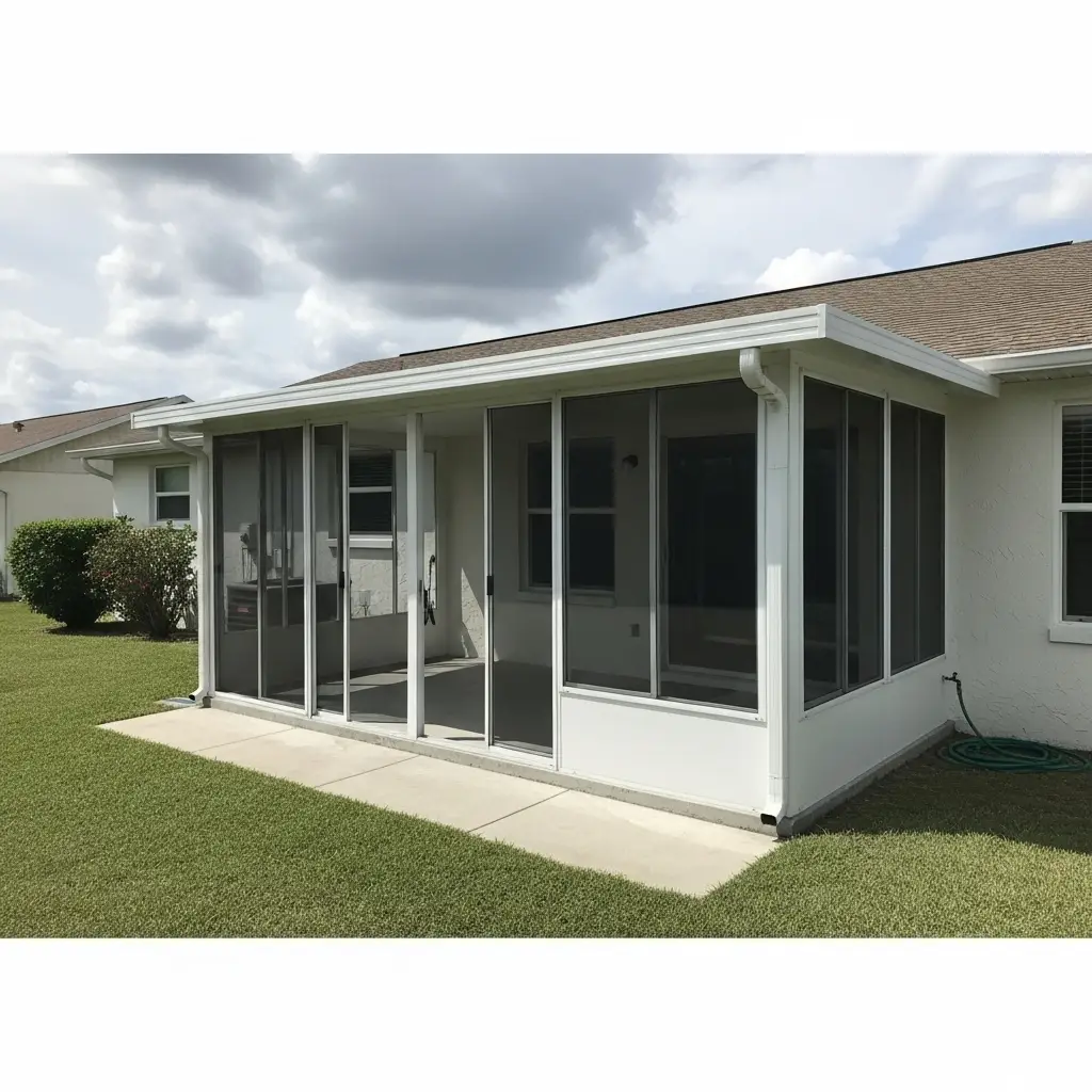 Lanai screen repair in Winter Haven, FL restoring aluminum enclosure
